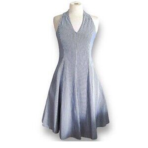 Talbots Blue and White Striped Dress